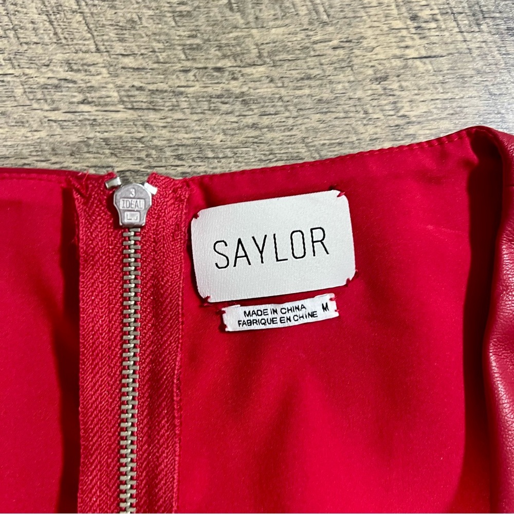 SAYLOR Vibrant Red Long Sleeve Dress - Picture 3 of 4